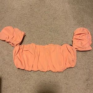 Peach crop top
